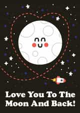 Love You To The Moon And Back Anniversary Card created by Studio Boketto