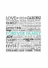 Adoption / Forever Family Type Card created by Little Red Cherry