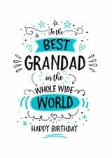 Cute Birthday Card - Grandad - To The Best Grandad In The Whole Wide World created by Little Red Cherry