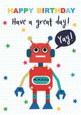 ROBOT FUN Birthday Card 12661 created by TillieMint