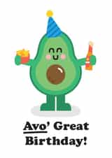 Avocado Birthday Card created by Studio Boketto