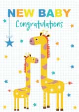 GIRAFFE BABYCARD New Baby Card 35814 created by TillieMint