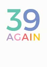 39 40 Birthday Card 10598 created by Studio 9