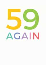 59 60 Birthday Card 10600 created by Studio 9