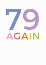 79 again Birthday Card 10602 created by Studio 9