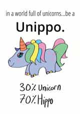 unicorn friend Valentines Day Card 35735 created by Pretty/Insulting