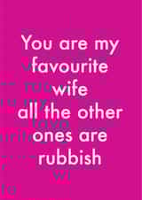 wife favourite Valentines Day Card 35984 created by OBJECTABLES