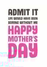 funny cheeky Mothers Day Card 8981 created by Mostly Beautiful