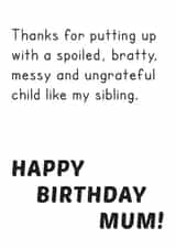 bratty siblign Birthday Card 12946 created by Lindsey Best