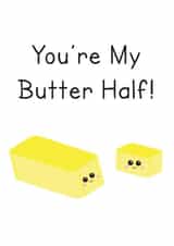 butter cartoon Valentines Day Card 36236 created by Lindsey Best