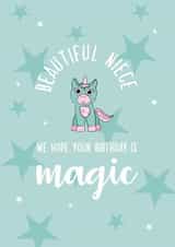 Magical Unicorn Niece birthday card created by Rulu