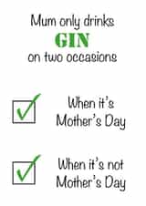 mum gin Mothers Day Card 7736 created by Victoria Grace Designs