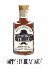 Hand Illustrated Gentleman's Tipple Birthday Card for Dad created by whimsical AF