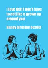 bestie best Birthday Card 12859 created by Witty Banter