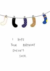socks Illustration Birthday Card 9812 created by Jemima de Viell