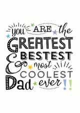 Greatest Dad - Thanks, Birthday or Father's Day Card created by Little Red Cherry
