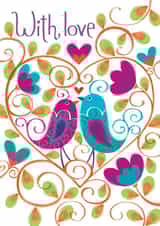 valentines birds Card 35908 created by Cathy Brear