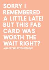 belated forgot Birthday Card 2831 created by Always Sparkle