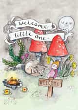 'Welcome little one' new baby card created by Heidi Burton