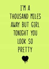 music lyrics Anniversary Card 36728 created by Aidan Rouse