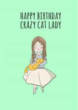 crazy cat Birthday Card 13414 created by Betty Kitten