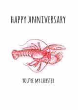 love lobster Anniversary Card 13415 created by Betty Kitten