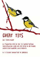 Great Tits Card 32881 created by Newton and the Apple