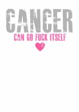 Cancer fuck Get Well Card 8110 created by Filthy Sentiments