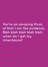 funny inheritance Mothers Day Card 9068 created by Pack a Punch Designs