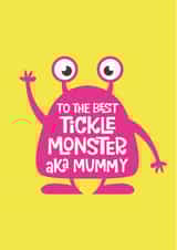 Mummy the tickle monster card created by Poppy Lane