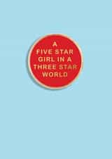 Five star girl card created by Frankie Whistle