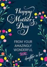 Funny mother's day card, from your son and daughter in law created by Silly Prints
