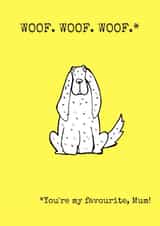 dog funny Mothers Day Card 29511 created by Hedge & Hog Prints