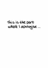 apology apologise Card 32296 created by Phil Tessier