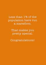 marathon running Congratulations Card 13446 created by Running Cards UK