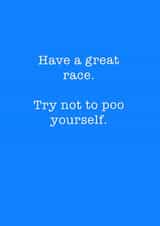 poo race Good Luck Card 13447 created by Running Cards UK