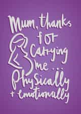 Sentimental, thoughtful Mother’s Day Card- pregnancy - emotional support created by Anna Kathryn 