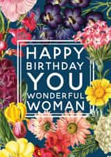 wonderful woman Birthday Card 3434 created by Ivorymint cards