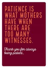 Funny Humour Mothers Day Card 12617 created by Electric Carp