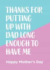 cheeky funny Mothers Day Card 8553 created by Thirty Mussels