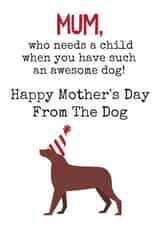 funny animal Mothers Day Card 10933 created by Flamingo Lingo by Jenny