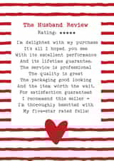 Heartfelt Valentines Day Card - Husband - The Husband Review created by Joanna Miller