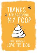 DOG POOP Birthday Card 12194 created by High Five Prints Co
