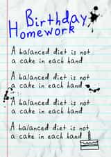 funny cake Birthday Card 36883 created by Oh My! Designs