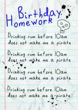 pirate rum Birthday Card 13494 created by Oh My! Designs