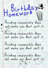 drinks beer Birthday Card 36886 created by Oh My! Designs