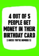 MONEY FUNNY Birthday Card 8126 created by Filthy Sentiments