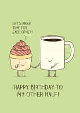 wedding anniversary and birthday card for couples created by Milkyprint