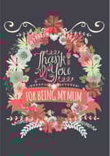 floral wreath Mothers Day Card 36676 created by Betty Kitten