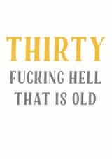 30 fuck Birthday Card 12650 created by Tia Russell